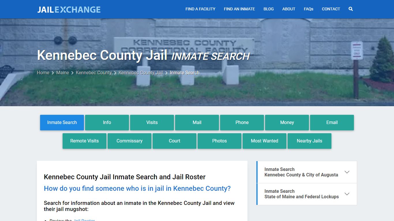 Inmate Search: Roster & Mugshots - Kennebec County Jail, ME