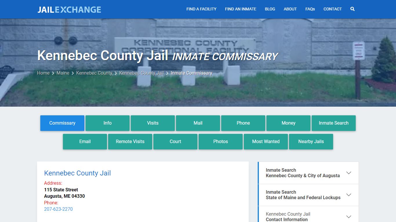 Inmate Commissary, Care Packs - Kennebec County Jail, ME - Jail Exchange